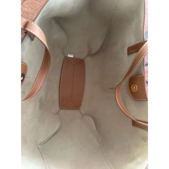 Polène Large Cyme Bag Textured Italian Calfskin Leather Tote w/ Box & Dust Bag - Picture 3 of 14